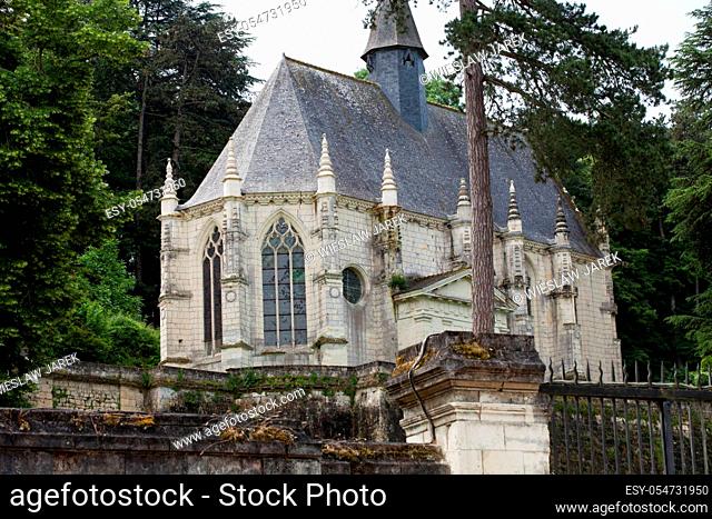 Rigny-Usse - Chapel of castle . Loire Valley, France
