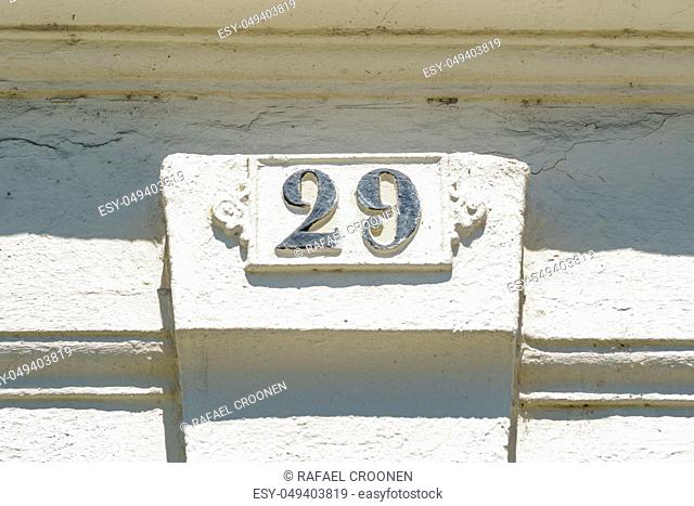 Cast iron house number twenty nine (29)