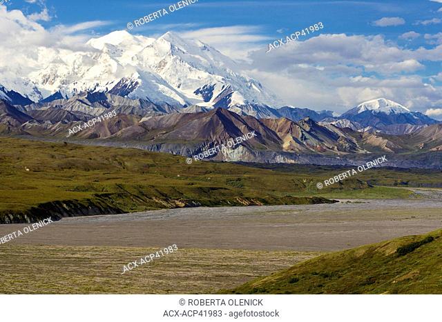 View from Eielson Visitor Center, including Mount Denali formerly Mount McKinley, Denali National Park, Alaska, United States of America