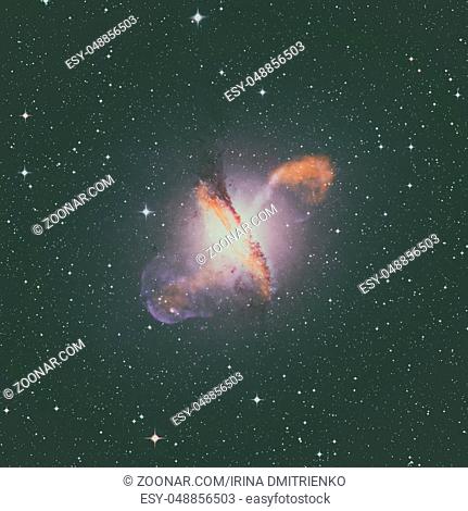 Centaurus A or NGC 5128 is a prominent galaxy in the constellation of Centaurus. Retouched image. Elements of this image furnished by NASA