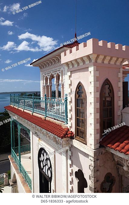Cuba, Cienfuegos Province, Cienfuegos, Punta Gorda, Palacio de Valle, former sugar baron mansion, exterior