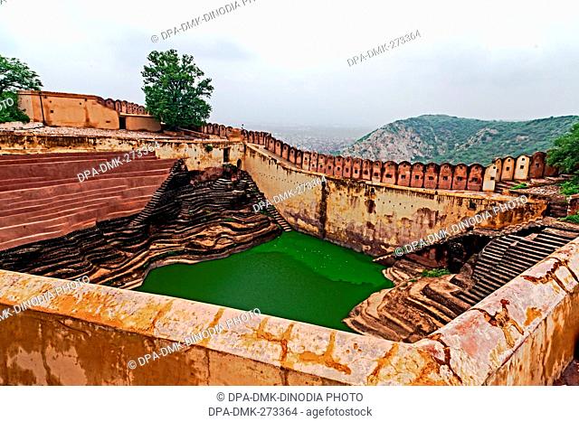 Nahargarh Fort stepwell, Jaipur, Rajasthan, India, Asia