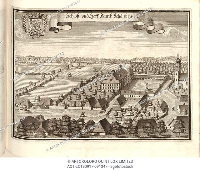 Castle and Hoff-March Schönbrunn, Schloss and Hofmark Schönbrunn in Röhrmoos-Schönbrunn in Bavaria (Germany), Fig. 96, p. 48, Wening, Michael (del