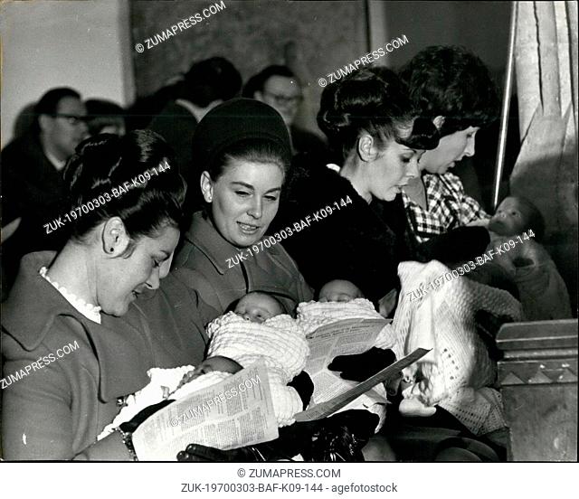 Mar. 03, 1970 - Christening Of The Hanson Quins: The Hanson Quina-the five daughters of Mr. John Hanson and his wife, Irene of Rayleigh