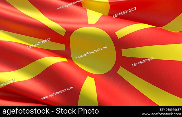 Background with flag of North Macedonia