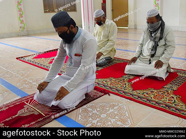 In the outskirts of Agartala, capital of the Northeastern state of Tripura, India, muslim devotes read the Quran at a Mosque
