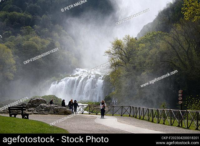 Cascata delle Marmore waterfalls near the Italian city of Terni are 165 m high, Italy, April 11, 2023. (CTK Photo/Petr Malina)