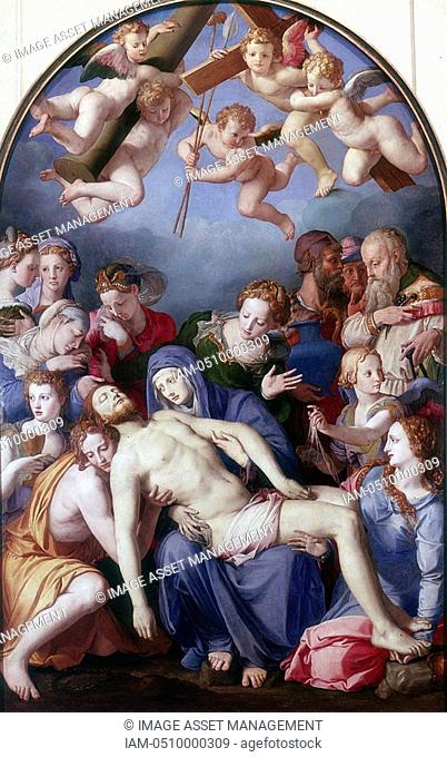 Il Bronzino Angolo di Cosimi di Mariano 1502-72, Italian Mannerist painter  The Deposition from the Cross  Musee des Beaux Arts, Besancon