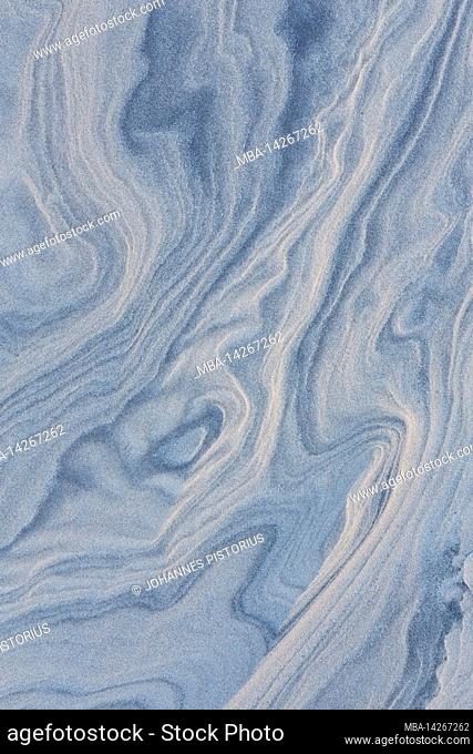 Europe, Denmark, North Jutland. Marbled sand on the edge of Råbjerg Mile