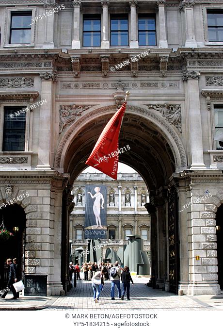 Entrance to Royal Academy of Arts Piccadilly London