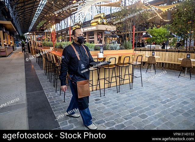 FOCUS COVERAGE REQUESTED TO BELGA Illustration picture shows the opening of the Gare Maritime Food Market on the 'Thurn en Taxis' - 'Tour et Taxis' site in...