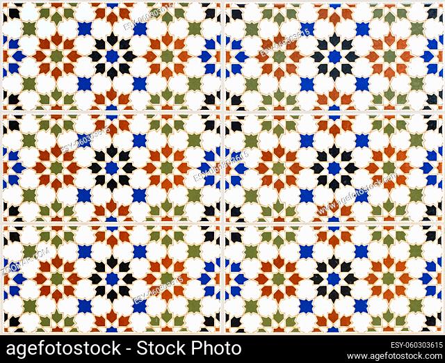colorful mosaic pattern - oriental tile backround