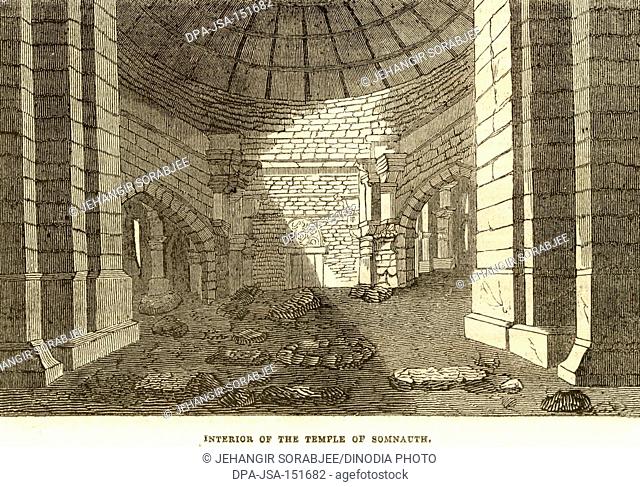 Interior of the Somnath temple ; Gujarat ; India