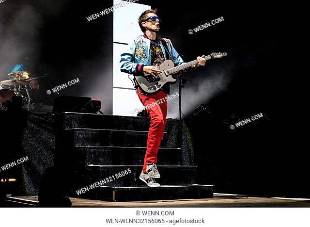 Muse headlining Day 1 of the 2017 Leeds Festival at Bramham Park in Leeds, West Yorkshire. Featuring: Muse, Matt Bellamy Where: Bramham, West Yorkshire