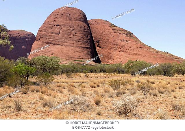 Red rock dome on the edge of the Olgas, Kata Tjuta National Park, Northern Territory, Australien