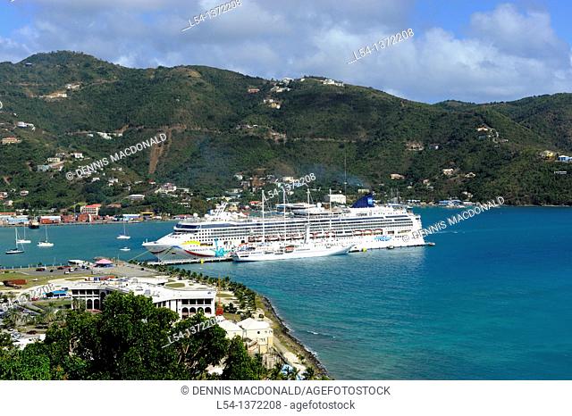 Norwegian Cruise Line Dawn Ship Road Town Tortola BVI Caribbean Wickhams Cay