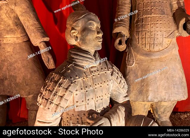 England, Dorset, Dorchester, Terracotta Warriors Museum, Exhibit of Replica Terracotta Warriors from Xian in China