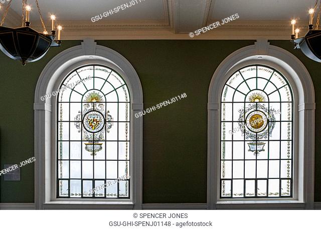Stained Glass Windows, Gilman Hall, Johns Hopkins University, Baltimore, Maryland, USA