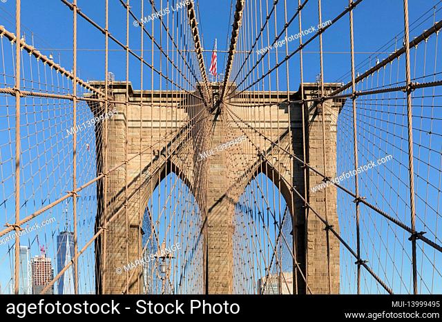 brooklyn bridge, new york city, new york, usa