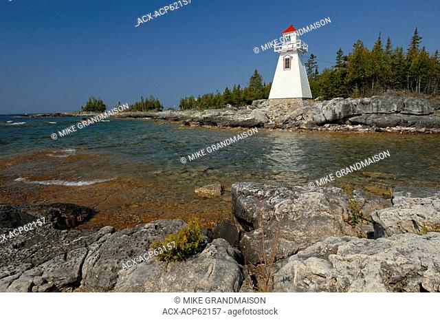 lighthouse on Georgian Bay at South Baymouth on Manitoulin Island, Ontario, Canada