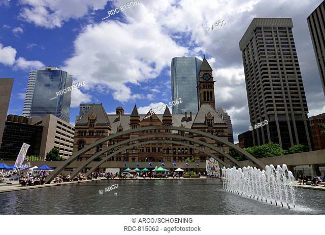 Old town hall, Nathan Phillips Square, Toronto, Ontario, Canada