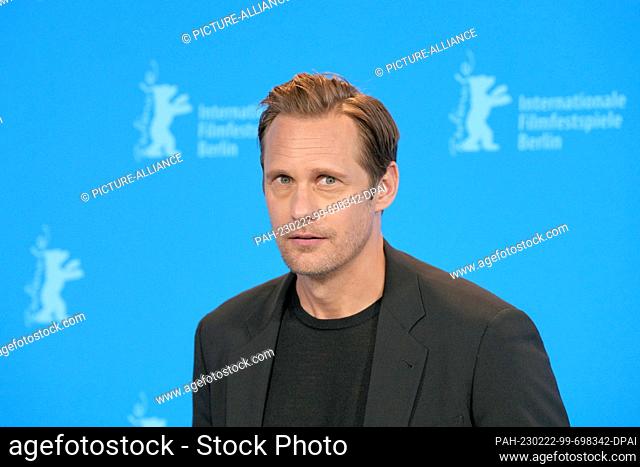 22 February 2023, Berlin: Actor Alexander Skarsgard joins the Photo Call for the film ""Infinity Pool"" screening in the Berlinale Special section of the...
