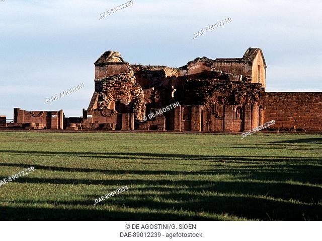 Ruins of La Santisima Trinidad de Parana, former Jesuit reduction (UNESCO World Heritage List, 1993), Itapua. Paraguay, 18th century