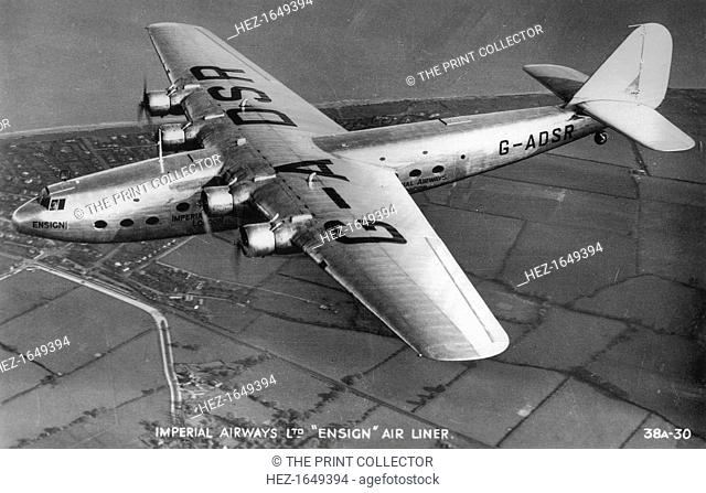 'Imperial Airways Ltd Ensign Air Liner', c1930s