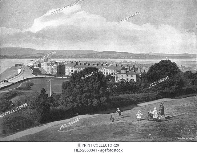 Exmouth from the Beacon, c1900. Artist: HT Cousins