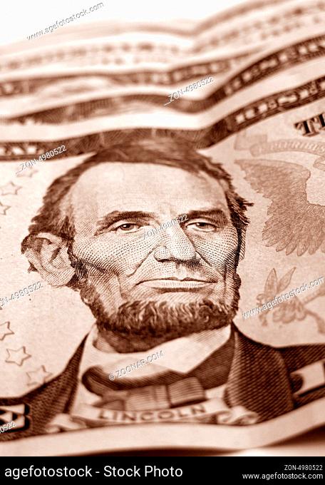 Close up of American Currency-US Dollar
