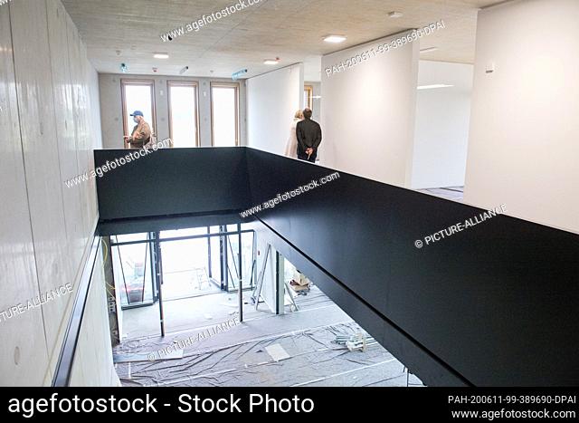 11 June 2020, Mecklenburg-Western Pomerania, Greifswald: View into the new building of the municipal archive of the city of Greifswald