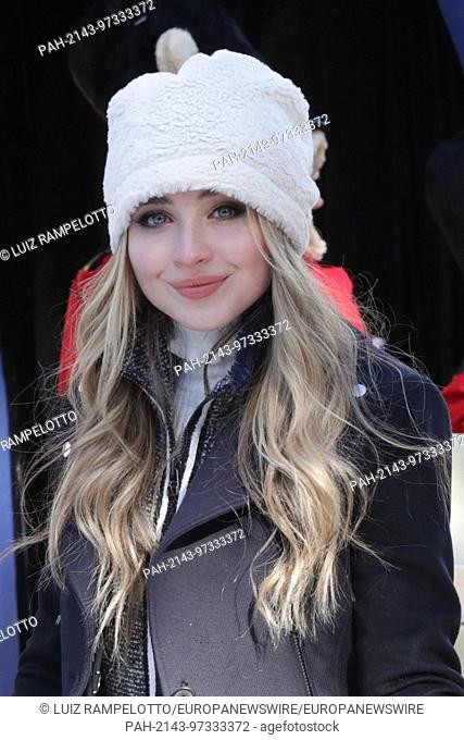Central Park West, New York, USA, November 23 2017 - Sabrina Annlynn Carpenter attends the 91st Annual Macy's Thanksgiving Day Parade today in New York City