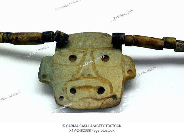 Ceramic pieces Chortega culture in the Archaeological Museum in Chorotega Enrique B.Mantica in Chinandega
