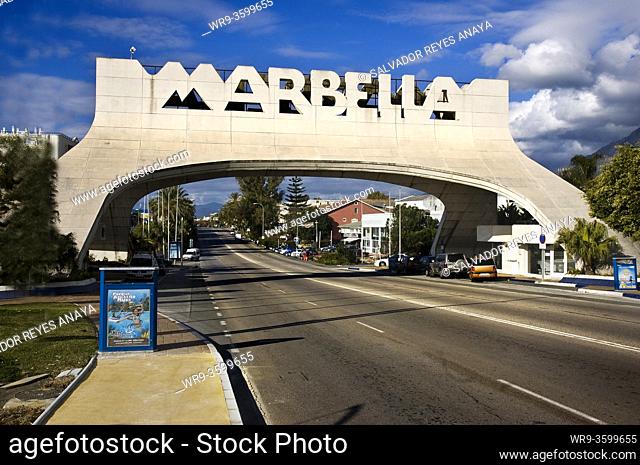 Arch in the main entrance to Marbella (Coast del Sol), Spain