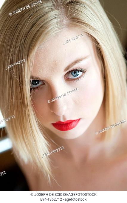 Portrait of a 19 year old blond woman