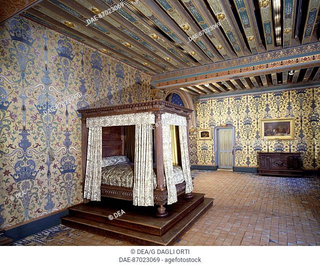 Henry III's bedchamber, King of France, where the Duke of Guise was assassinated, December 23, 1588, Chateau de Blois, Loire Valley (UNESCO World Heritage List