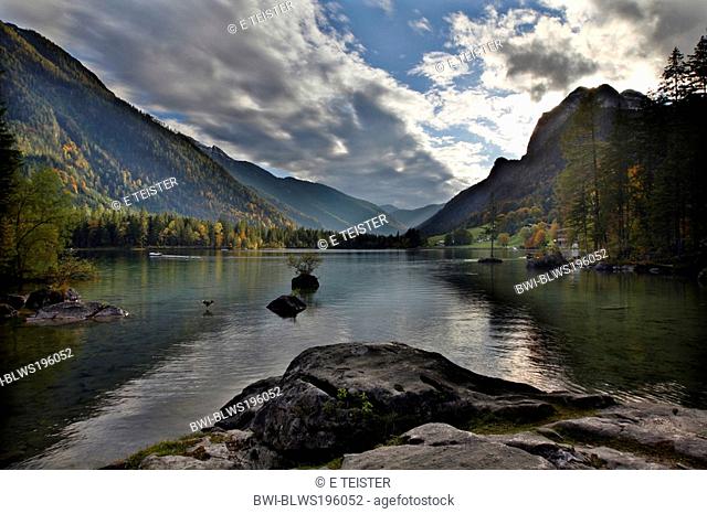 view at Hintersee, Germany, Bavaria, Berchtesgadener Land, Ramsau