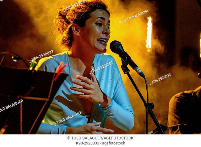 Maika Makovski, concert in Sant Jaume festival, Sant Francesc Xavier, Formentera, Balearic Islands, Spain