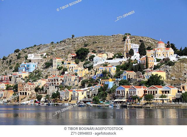 Greece, Dodecanese, Symi, Gialos, town, harbour,