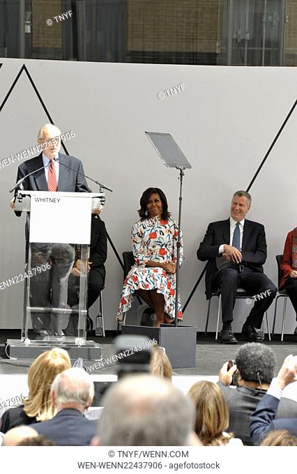 Michelle Obama at the new Whitney Museum Featuring: Michelle Obama, Mayor Bill Deblasio Where: Manhattan, New York, United States When: 30 Apr 2015 Credit:...