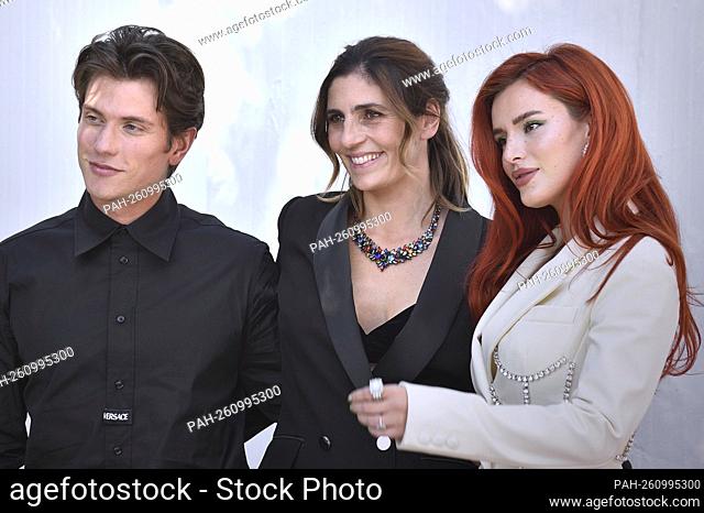 ROME, ITALY - OCTOBER 16: Bella Thorne, Elisa Amoruso , Benjamin Mascolo attend the red carpet of the movie ""Time Is Up"" during the 19th Alice Nella Città...