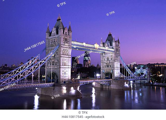 United Kingdom, UK, British Isles, Great Britain, Europe, Britain, England, Europe, London, Tower Bridge, Night View