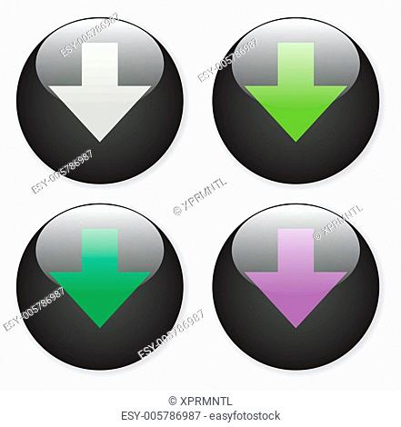Vector - arrow download button icon