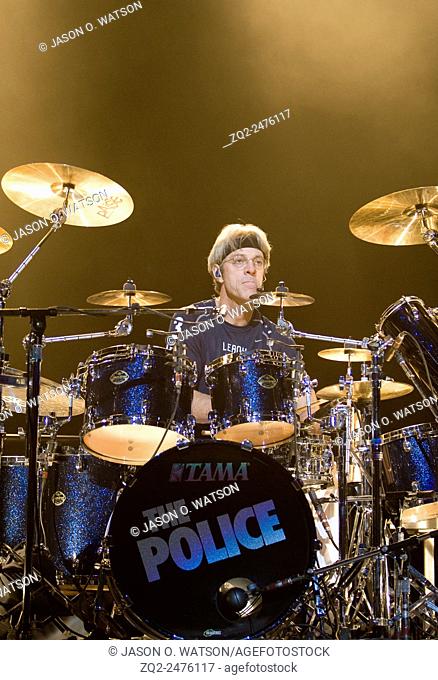 Drummer Stewart Copeland of The Police performed in concert at the John Paul Jones Arena in Charlottesville, VA on November 6, 2007