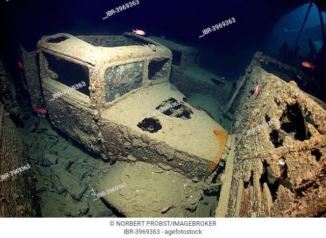 Bedford OY, truck on the shipwreck of the SS Thistlegorm, Red Sea, Shaab Ali, Sinai Peninsula, Egypt