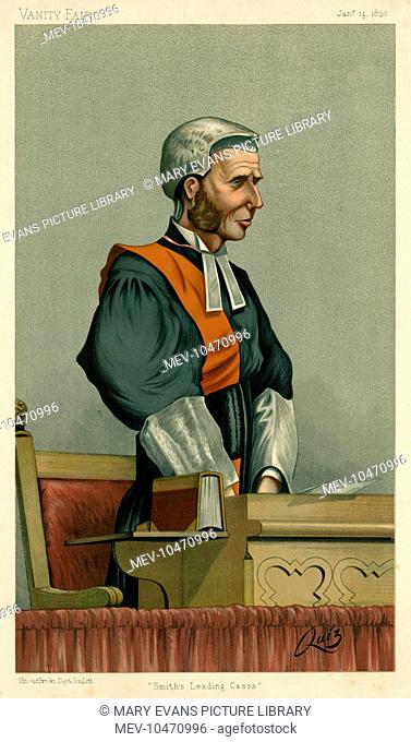 RICHARD HENN COLINS, Baron Collins (1842-1911) Anglo-Irish lawyer and judge. Caption: 'Smith's Leading Cases'
