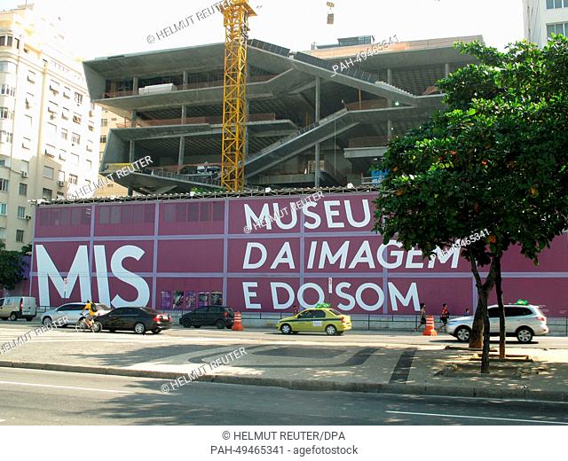 View of the construction site of the Image and Sound Museum 'Museu da Imagem e do Som' (MIS) in Rio de Janeiro, Brazil, 17 June 2014