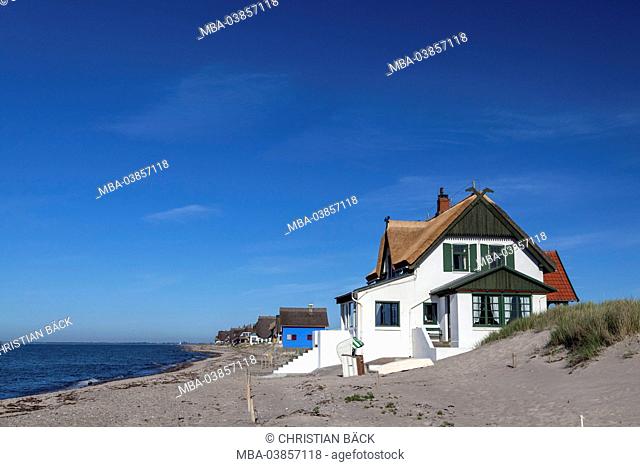 House by the sea in Heiligenhafen, Graswarder, Holstein, Ostholstein, Schleswig - Holstein, Germany