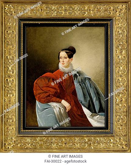 Portrait of Countess Yelizaveta Ivanovna Kropotkina (1803-1836), née Dorokhova by Anonymous /Oil on canvas/Romanticism/1836/Russia/Private...