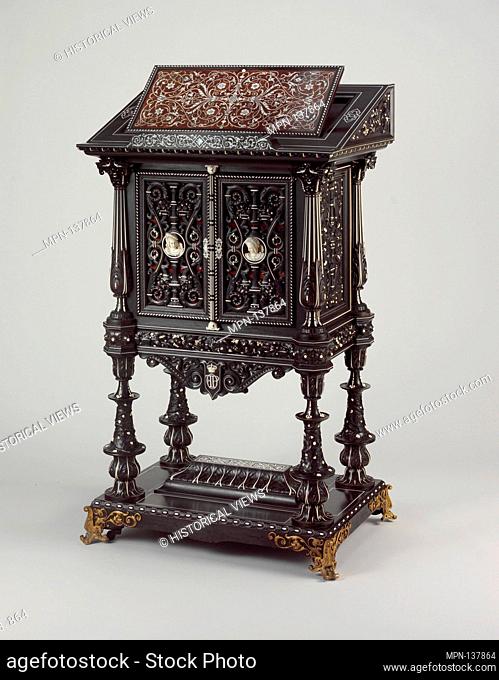 Bookstand. Designer: Design attributed to Charles-Auguste Questel (1807-1888); Maker: Workshop of Georges-Alphonse Jacob Desmalter (1799-1870); Decorator:...